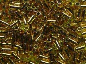 TB-01-0747 Copper Lined Lime Green Toho Bugles 3 mm