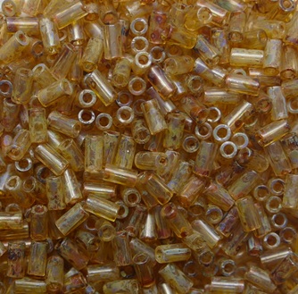 TB-01-Y0301F HYBRID Frosted Natural Picasso Toho Bugles 3 mm