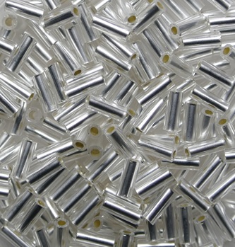 TB-15-0021F Silver Lined Frosted Crystal Toho Bugles 4,5 mm