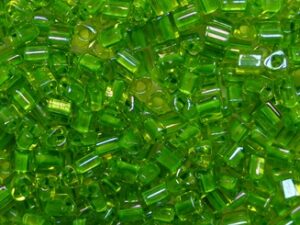 TG-11-0306 Lime Lined Jonquil Toho Triangle 11/0