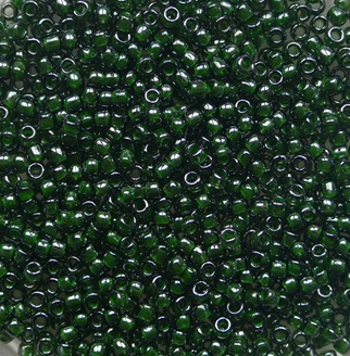 TR-15-0373 Transparent Lustered Spinach Toho rocailles 15-0 color 373