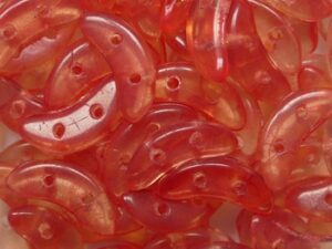 CZM-CR-S0003CR ColorTrends Transparent Rose Quartz CzechMates Crescent 10 gram