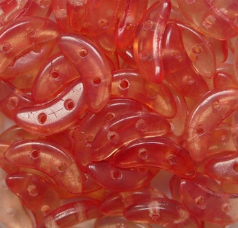 CZM-CR-S0003CR ColorTrends Transparent Rose Quartz CzechMates Crescent