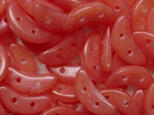 CZM-CR-S0003WH ColorTrends Opaque Rose Quartz CzechMates Crescent 10 gram - Afbeelding 1