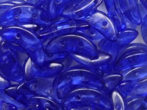 CZM-CR-S0004CR ColorTrends Transparent Snorkel Blue CzechMates Crescent 10 gram - Afbeelding 1