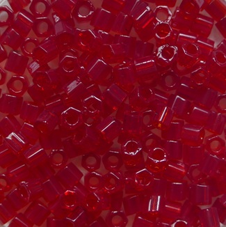 TH-08-0005C Transparent Ruby Toho hexagon 8-0 color 5C