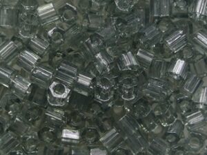 TH-08-0009 Transparent Black Diamond Toho Rocailles hex cut 8/0