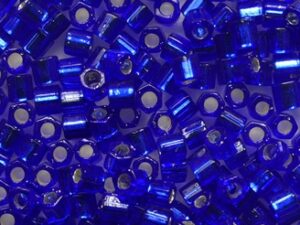 TH-08-0028 Silver Lined Cobalt Toho Rocailles hex cut 8/0
