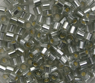 TH-08-0029AF Silver Lined Black Diamond Toho hexagon 8-0 color 29AF