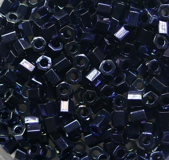 TH-08-0088 Metallic Cosmos Toho hexagon 8-0 color 88 TH-08-0088 Metallic Cosmos Toho Rocailles hex cut 8/0