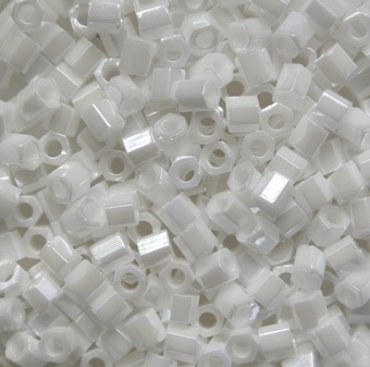 TH-08-0121 Opaque Lustered White Toho hexagon 8-0 color 121