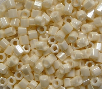 TH-08-0123 Opaque Lustered Light Beige Toho hexagon 8-0 color 123