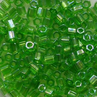 TH-08-0167 Transparent Rainbow Peridot Toho hexagon 8-0 color 167