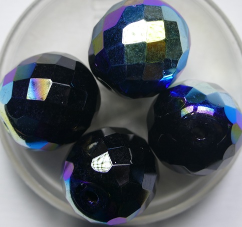 fp1-16-23980X Jet AB Czech Glass Facet Firepolish 16 mm color 23980-28701jpg