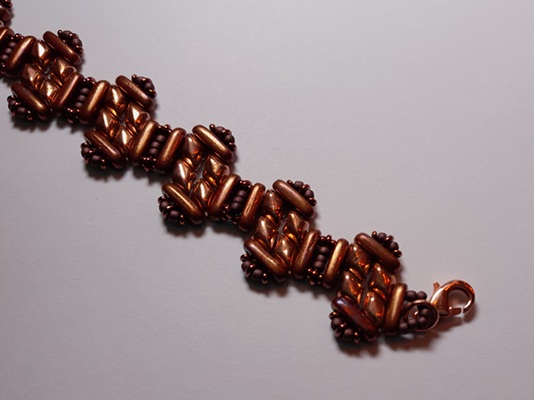 rhombus bracelet bronze on bronze