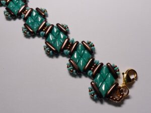 KIT Rhombus Bracelet: Turquoise Bronze by Zsuzsanna Erdei KIT