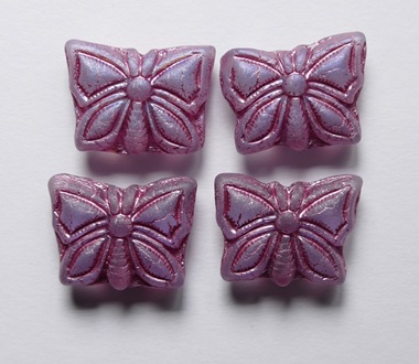 0070509 Matte Light Sapphire AB Fuchsia Washed Butterfly Beads 15x12 mm color 30020-84100-28701-54321 Matte Light Sapphire AB Fuchsia Washed Butterfly Beads