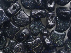 GIN-25450SD Stardance Anthracite Matubo 2 Hole Ginko Bead 10 gram