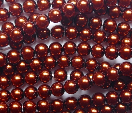 PrP-04-COPDK Dark Copper Preciosa Parels 4 mm