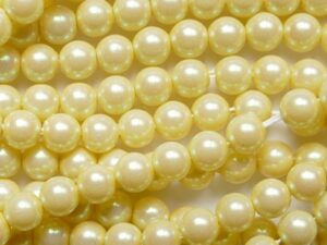 PrP-04-PYEL Pearlescent Yellow Preciosa Parels 4 mm