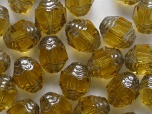 Topaz Platinum Antique Style Cathedral Facet Beads 8x6 mm