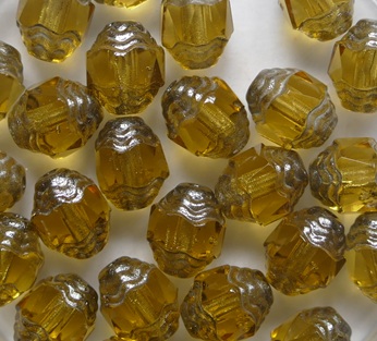 0030398 Topaz Platinum Antique Style Cathedral Facet Beads 8x6 mm color 10060-13702 Topaz Platinum Antique Style Cathedral Facet Beads 8x6 mm