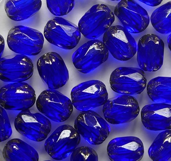Cobalt Bronze Special Cut Firepolish Facet Barrel Beads 6x4 mm Cobalt Bronze Special Cut Firepolish Facet Barrel Beads 6x4 mm
