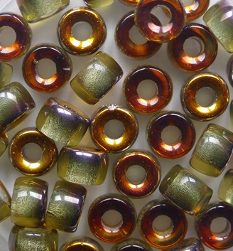 Light Topaz Santander Rollerbeads 6 mm