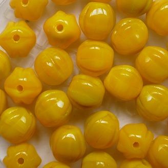 Curry Melee Melon Beads 6 mm Curry Melee Melon Beads 6 mm