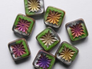 Crystal Opal Green Full Sliperit Squared Kiwi Table Cut