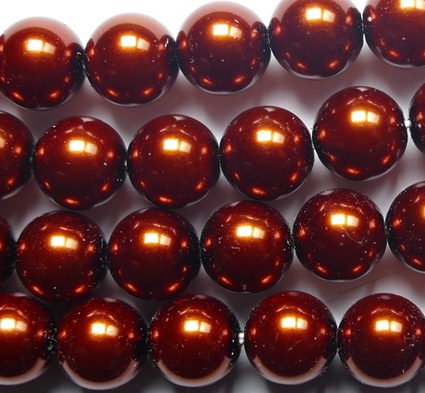 PrP-08-COPDK Dark Copper Preciosa Parels 8 mm