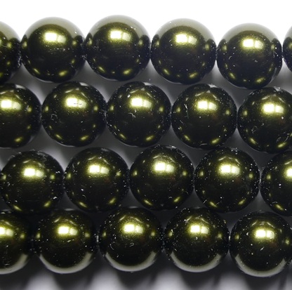 PrP-08-GREDK Dark Green Preciosa Parels 8 mm