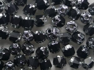 0010567 Jet Labrador Cathedral Facet beads 4 mm color 23980-27000