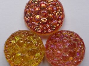 Crystal Dual Coated Hyacinth-Yellow Vesna Flower Coin Beads