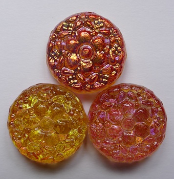 Crystal Dual Coated Hyacinth-Yellow Vesna Flower Coin Beads