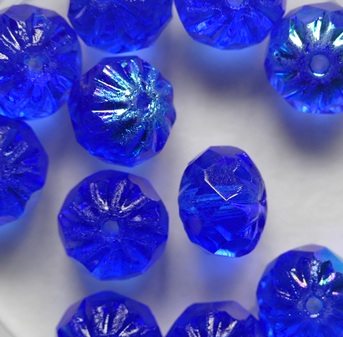 0090549 Sapphire AB Crueller beads 7x10 mm color 30050-28701 Sapphire AB Crueller beads 7x10 mm