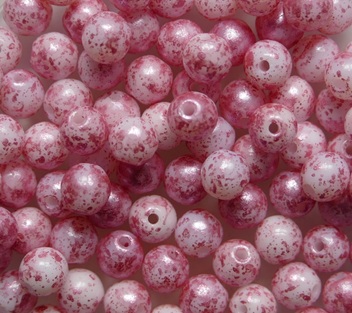 04-R-02010-94321 White Alabaster Pink Splatter