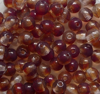 04-R-X1954 Mixed Crystal Garnet Druk Round Glass beads 4 mm. 100 pc.
