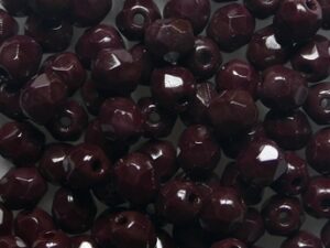 FP1-04-13510 Opaque Chocolate Brown Czech Glass Facet Firepolish 4mm