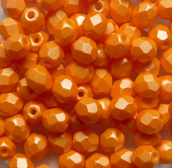 FP1-04-29374AL Powdery Orange Czech Glass Facet Firepolish 4mm color 02010-29374 FP1-04-29374AL Powdery Orange Czech Glass Facet Firepolish 4mm
