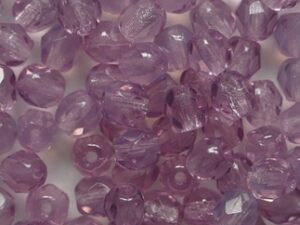 FP1-04-71010PS Purple Opal Czech Glass Facet Firepolish 4mm