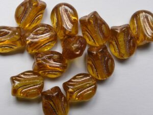Topaz Rose Gold Washed Mini Tulip Bead