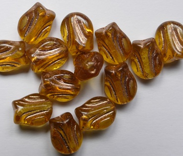 Topaz Rose Gold Washed Mini Tulip Bead