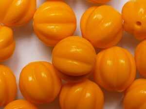 Opaque Orange Melon Beads 8 mm