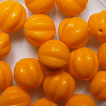 Opaque Orange Melon Beads 8 mm
