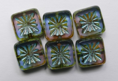 Light Amethyst Light Sapphire Travertin Aqua Washed Squared Kiwi Table Cut