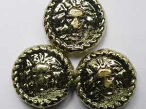 Crystal Full Amber Lions Head Coin Beads