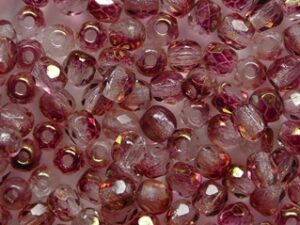 FP1-03-00030LR Crystal Iris Luster Czech Glass Facet Firepolish 3mm