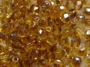 FP1-03-10020Z Light Topaz Celsian Czech Glass Facet Firepolish 3mm