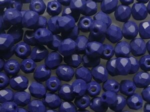 FP1-03-33400M Matte Navy Blue Czech Glass Facet Firepolish 3mm